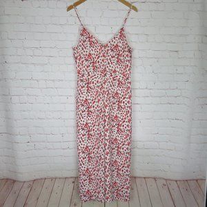 Banana Republic Strappy V-neck Leopard Jumpsuit